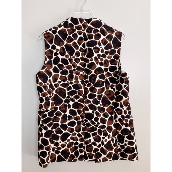 Calvin Klein Giraffe Print Vest - Brown and White - Picture 2 of 12